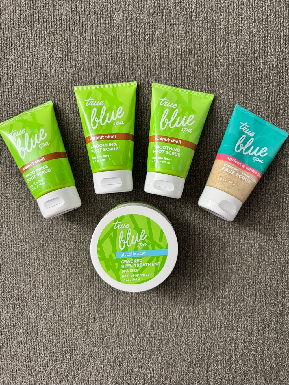 *NWT* Bath & Body Works Blue Spa Foot Scrub, Face Scrub, & Heel Treatment Set